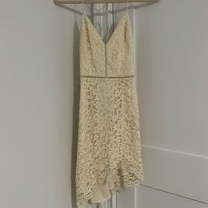 NBD lace low-back dress